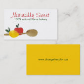 レモンりんごのスプーンのベーキングのパン屋の名刺 名刺 (正面/裏面)