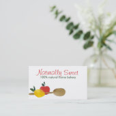 レモンりんごのスプーンのベーキングのパン屋の名刺 名刺 (スタンド正面)