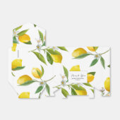 レモンをテーマにしたブライダルシャワーのお願い箱 フェイバーボックス (折り畳みなし)
