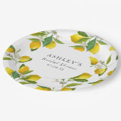 レモンをテーマにしたブライダルシャワー ペーパープレート (アングル)
