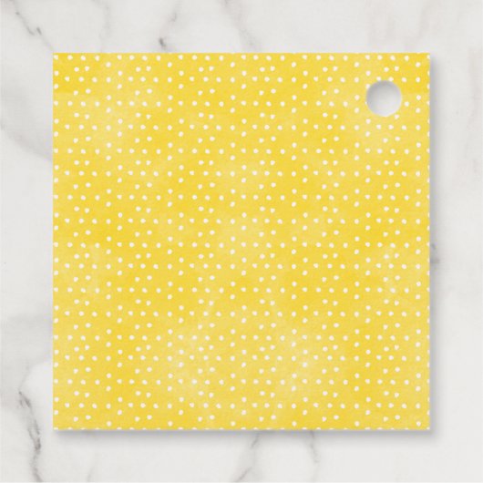 レモンをテーマにしたベビーシャワーメッセージカード フェイバータグ (裏面)