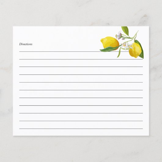 レモンをテーマにしたレシピカーパーソナライズされたド (裏面)