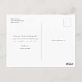 レモンをテーマにした夏のブライダルシャワー感謝していユー ポストカード (裏面)