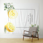 レモンをテーマにした赤ちゃんシャワー写真の背景 タペストリー (インサイチュ(横))