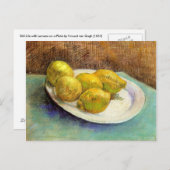 レモンをプレートにした静物詩 ポストカード (正面/裏面)