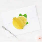 レモンを切る ラウンドシール (封筒)