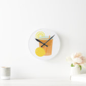 レモンアイスティー ラウンド壁時計 (ホーム)