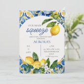 レモンアウ地中海のィーメインスクイーズ誕生日 招待状 (スタンド正面)