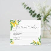 レモンアドバイスとウィッシュブライダルシャワーカード (スタンド正面)