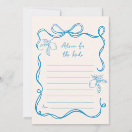 レモンアドバイスザブライドブライダルシャワーカード 招待状