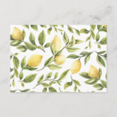 レモンアドバイス&ウィッシュブライダルシャワーゲームカード エンクロージャーカード (裏面)