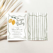 レモンアマイタリアンルフィ男女兼用ベビーシャワー 招待状