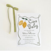 レモンアマイタリアンルフィ男女兼用ベビーシャワー 招待状