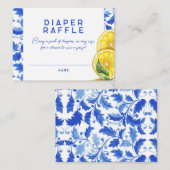 レモンアマイタリアンルフィ赤ちゃんシャワーおむつラッフル 名刺 (正面/裏面)