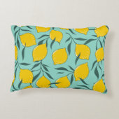 レモンアートファッション抽象芸術シームレス アクセントクッション (裏面)
