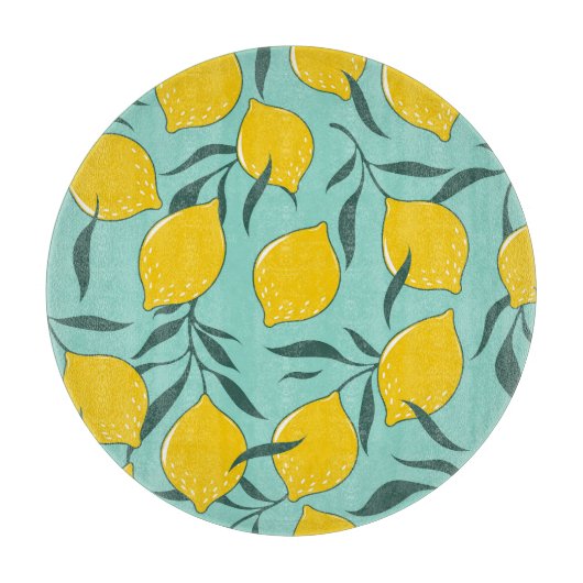 レモンアートファッション抽象芸術シームレス カッティングボード (正面)
