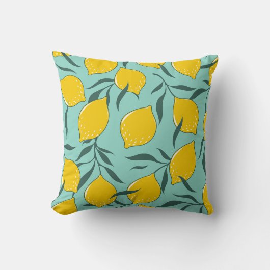 レモンアートファッション抽象芸術シームレス クッション (正面)