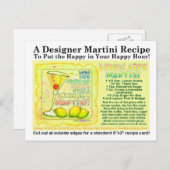 レモンアードマルティーニレシピはがき ポストカード (正面/裏面)