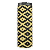 レモンイエローとブラックダイヤモンドパターン タンブラー (裏面)