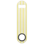 レモンイエローとホワイトキャンディストライプー スピード栓抜き (正面)