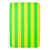 レモンイエローとライムグリーンのストライプ バスマット (正面縦)