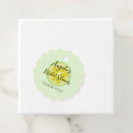 レモンイエローのウェディングシャワーフェイバータグ フェイバータグ