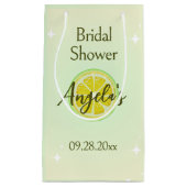 レモンイエローのウェディングシャワー ギフトバッグ (正面)