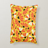 レモンイエローのコンフロアー紙吹雪 アクセントクッション (裏面(縦))