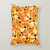 レモンイエローのコンフロアー紙吹雪 アクセントクッション (正面(垂直))