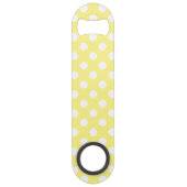 レモンイエローの白水玉模様 スピード栓抜き (裏面)