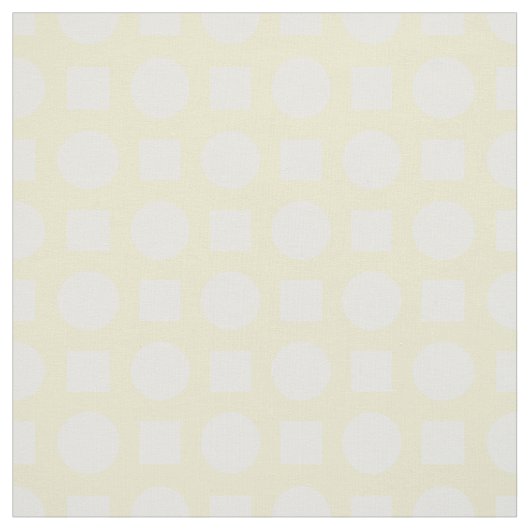 レモンイエローの白水玉模様 ファブリック (見本)