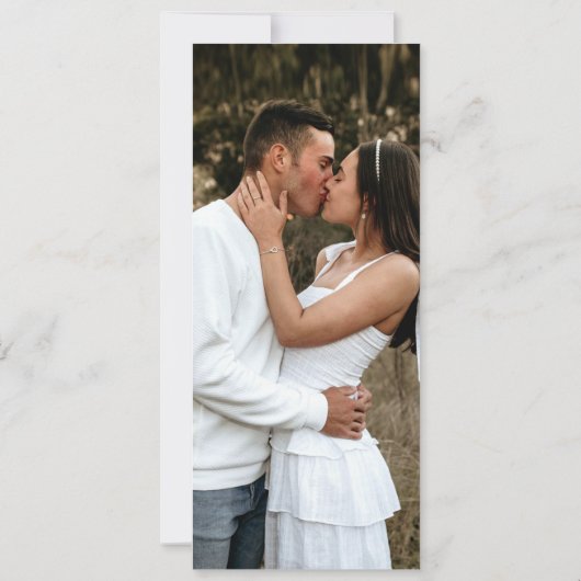 レモンイエローの花の写真の結婚式は日付を保存 セーブザデート (裏面)