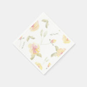 レモンイエローウォーターの花 スタンダードカクテルナプキン (角)