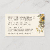 レモンイエローウッドローリングピン sunflowerパン屋 名刺 (裏面)