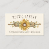 レモンイエローウッドローリングピン sunflowerパン屋 名刺 (正面)