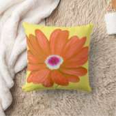 レモンイエローサマーフローラ装飾用クッション クッション (ブランケット)