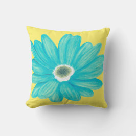 レモンイエローサマーフローラ装飾用クッション クッション