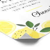 レモンイエローシトラスアペロルスピリッツステーションサイン ポスター (角)