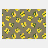 レモンイエロージンガム ラッピングペーパーシート (正面)