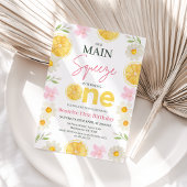 レモンイエロースライス私たちのメインスクイーズ1st誕生日 招待状