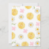 レモンイエロースライス私たちのメインスクイーズ1st誕生日 招待状 (裏面)