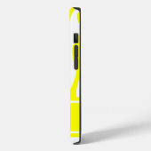 レモンイエローゼブラプリント（モノグラム付） Case-Mate iPhoneケース (裏面 / 左)