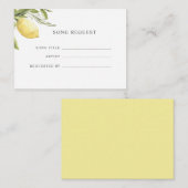 レモンイエローソングリクエス結婚ト エンクロージャーカード (正面/裏面)