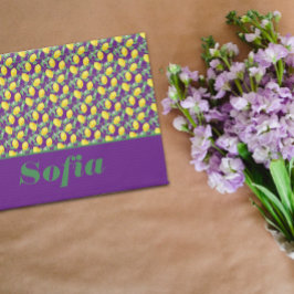 レモンイエローパターン名前をカスタムする キッチンタオル