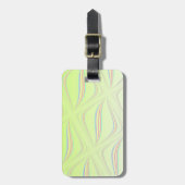 レモンイエローパタ渦巻形のーン ラゲッジタグ (正面縦)