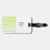 レモンイエローパタ渦巻形のーン ラゲッジタグ (裏面横)