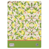 レモンイエローパーソナライズされたネームフローラ先生 クリップボード (裏面)