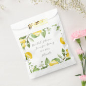 レモンイエローフルーツウォーターブライダルシャワー フェイバーバッグ (封をした状態)