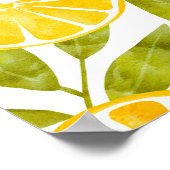 レモンイエローブライダルシャワーウェルカムサイン ポスター (角)