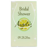 レモンイエローブライダルシャワー抱き枕 スモールペーパーバッグ (裏面)